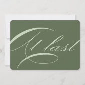 Eindelijk Moderne Minimalistische Sage Groene Kall Kaart (Achterkant)