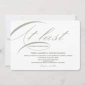 Eindelijk Moderne Minimalistische Sage Groene Kall Kaart (Voorkant)