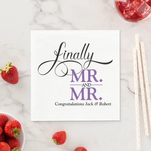 Eindelijk Mr en Mr Trouwreceptie Servetten (Insitu)