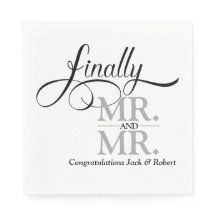 Eindelijk Mr en Mr Wedding Reception Cocktail