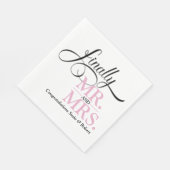 Eindelijk Mr en Mrs Wedding Reception Cocktail Servet (Hoek)