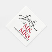 Eindelijk Mr en Mrs Wedding Reception Cocktail Servet (Hoek)