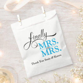 Eindelijk Mrs en Mrs Bruiloftsreceptie Bedankzakje