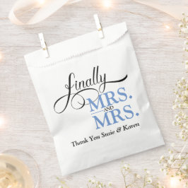 Eindelijk Mrs en Mrs Bruiloftsreceptie Bedankzakje