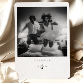 "Eindelijk ons" Foto Dank u kaart