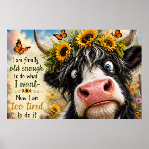 Eindelijk oud genoeg Koe Poster