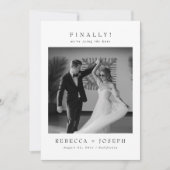 Eindelijk Oude Geld Huwelijksfoto Save The Date (Voorkant)