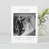 Eindelijk Oude Geld Huwelijksfoto Save The Date (Staand voorkant)