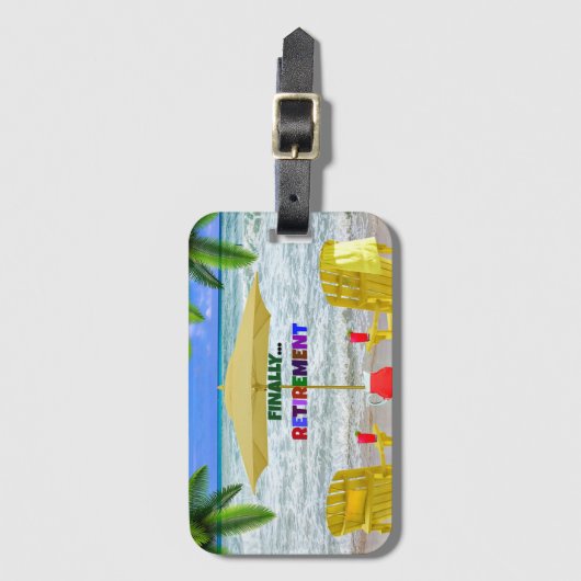 Eindelijk...pensioen Bagagelabel (Voorkant (verticaal))