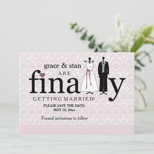 Eindelijk, Save the Date-aankondiging Save The Date (Staand voorkant)