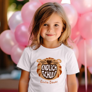 Eindelijk school schoolkind 1e klas inschrijving t-shirt