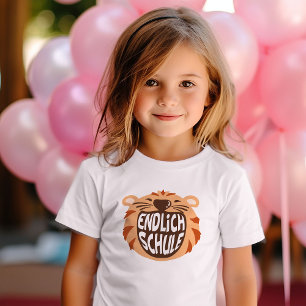 Eindelijk school schoolkind 1e klas inschrijving t-shirt