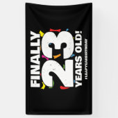 Eindelijk Schrikkeljaar Schrikkeldag 92e Verjaarda Spandoek (Verticaal)