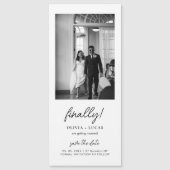 Eindelijk Script Foto Magnetische Trouwdatum Bespa (Voorkant)