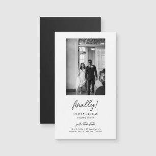 Eindelijk Script Foto Magnetische Trouwdatum Bewar