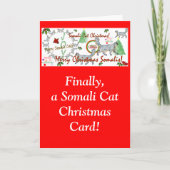 Eindelijk Somalische Cat Christmas Kaarten (Voorkant)
