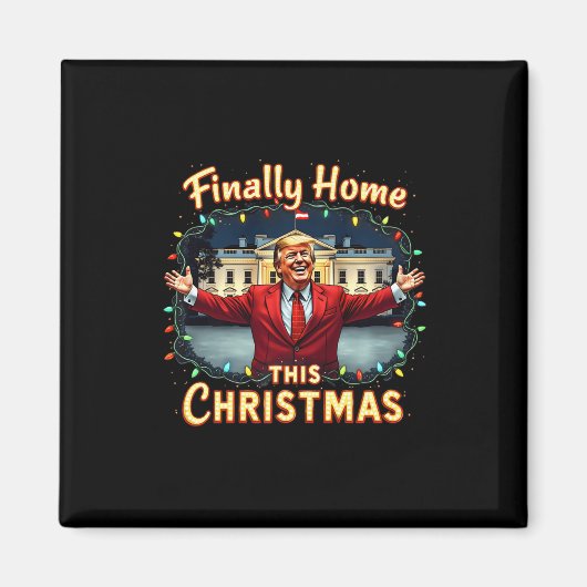 Eindelijk thuis deze kerstviering Trump Appa Magneet (Voorkant)