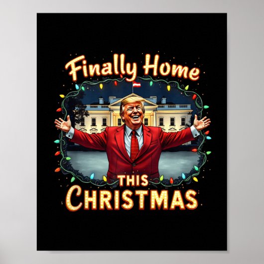 Eindelijk thuis deze kerstviering Trump Appa Poster (Voorkant)