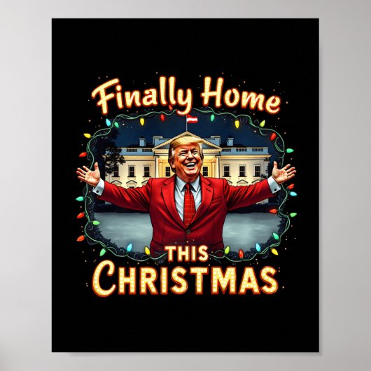 Eindelijk thuis deze kerstviering Trump Appa Poster (Voorkant)