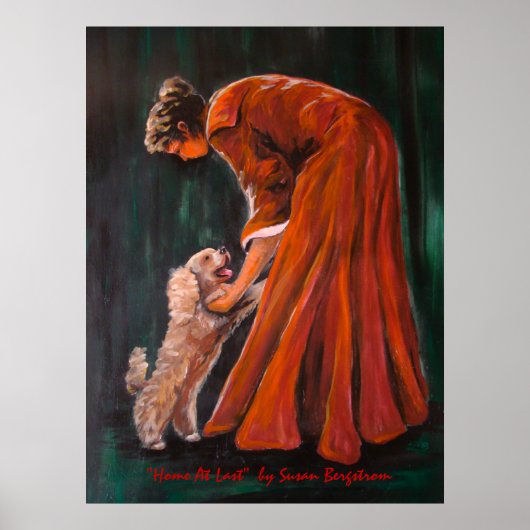 "Eindelijk thuis" door Susan Bergstrom Poster (Voorkant)