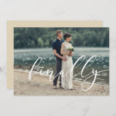 Eindelijk trouwen | Datum opslaan Kaart (Voorkant / Achterkant)