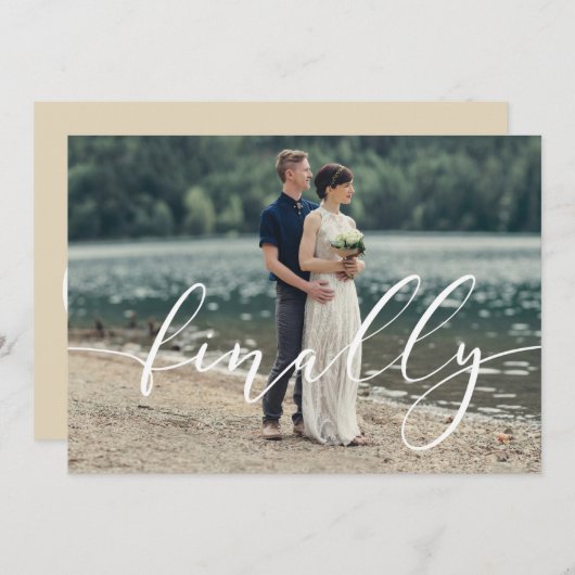 Eindelijk trouwen | Datum opslaan Kaart (Voorkant / Achterkant)