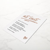 Eindelijk Typografie Modern Bruiloft Folie Uitnodiging (Gedraaid)