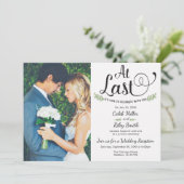 Eindelijk Uitnodiging Voor Ontvangst Na Trouwen (Staand voorkant)