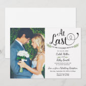 Eindelijk Uitnodiging Voor Ontvangst Na Trouwen (Voorkant / Achterkant)