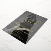 Eindelijk verloofd met Script 2 Photo Engagement P Folie Uitnodiging (Gedraaid)