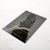 Eindelijk Verloving Script 2 Foto Verloving Feest Folie Uitnodiging (Gedraaid)