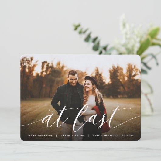 Eindelijk | Volledige foto-Verloving Aankondiging (Staand voorkant)