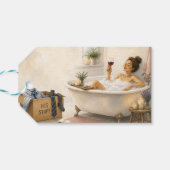 Eindelijk vrij - Gelukkig scheidingscadeau Cadeaulabel (Achterkant Horizontaal)