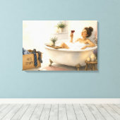 Eindelijk vrij - Gelukkig scheidingscadeau Canvas Afdruk (Insitu (Houten vloer))