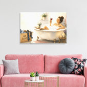 Eindelijk vrij - Gelukkig scheidingscadeau Canvas Afdruk (Insitu (Woonkamer))