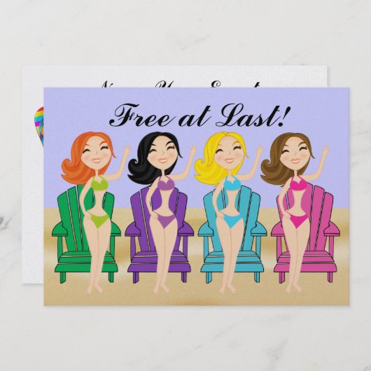 Eindelijk vrij! Uitnodiging - SRF (Voorkant / Achterkant)