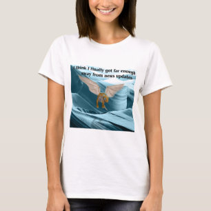 Eindelijk was ik ver genoeg verwijderd van de nieu t-shirt