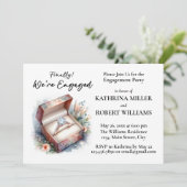 Eindelijk! We zijn verloofd, elegante verlovingsfe Kaart (Staand voorkant)