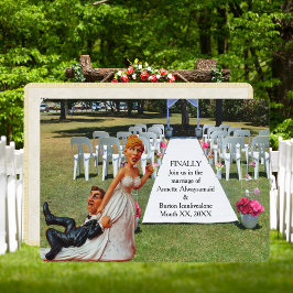 Eindelijk Wed Funny Couple Uitnodiging