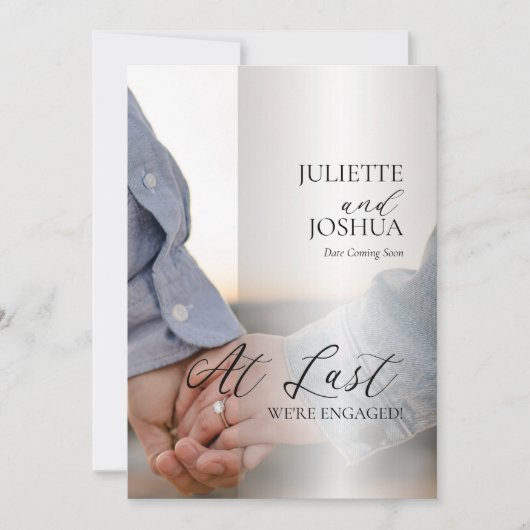 Eindelijk zijn we 2 foto-Verloving Aankondiging (Voorkant)