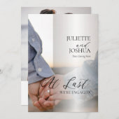 Eindelijk zijn we 2 foto-Verloving Aankondiging (Voorkant / Achterkant)