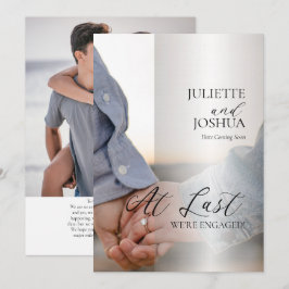 Eindelijk zijn we 2 foto-Verloving Aankondiging