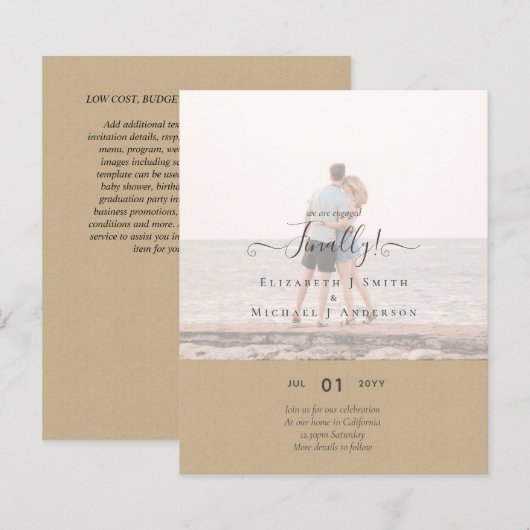 Eindelijk zijn we erbij betrokken! PHOTO over brui (Voorkant / Achterkant)