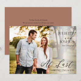 Eindelijk zijn we het Foto Verloving Announcemen. Aankondiging