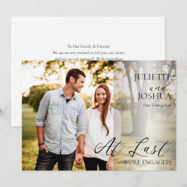 Eindelijk zijn we het Verloving van de Foto. Aankondiging