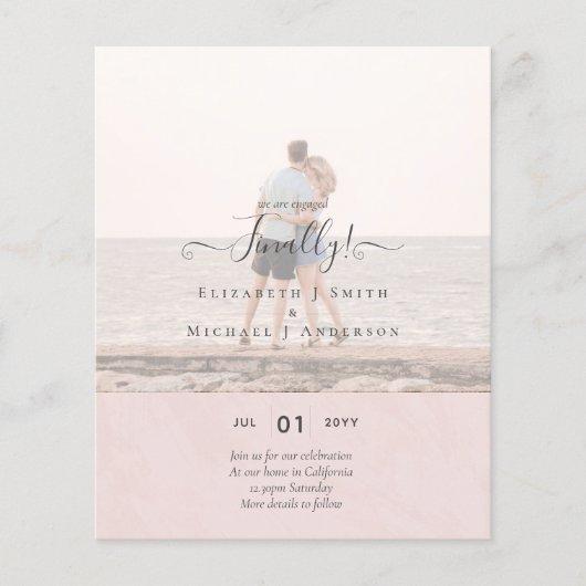 Eindelijk zijn we verloofd! Trouw Aankondiging FOT Flyer (Voorkant)