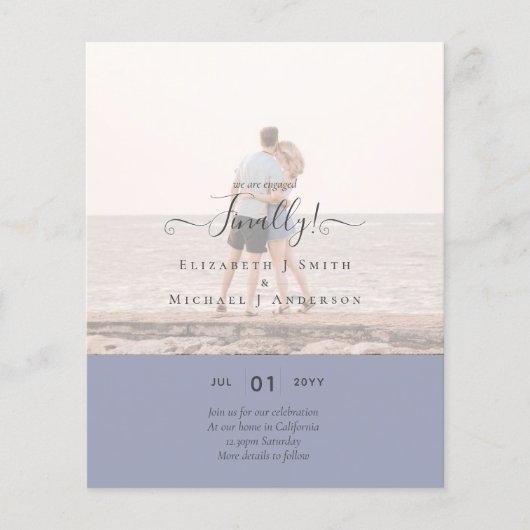 Eindelijk zijn we verloofd! Trouwfoto AANKONDIGING Flyer (Voorkant)