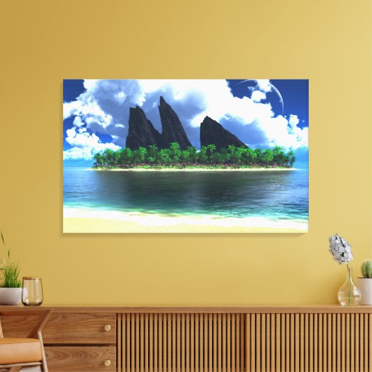 eindeloos blauw (2014) canvas afdruk (Insitu (Woonkamer))