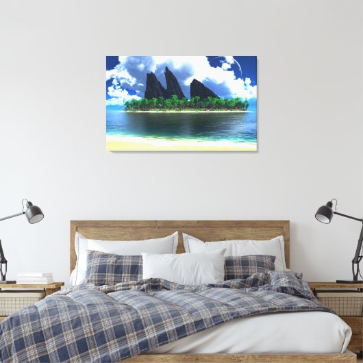 eindeloos blauw (2014) canvas afdruk (Insitu (Slaapkamer))