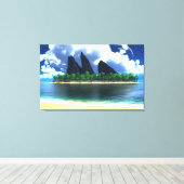 eindeloos blauw (2014) canvas afdruk (Insitu (Houten vloer))